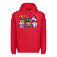 Red Mardi Gras gnomes Premium Hoodie - NancyCooperArtShop