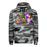 Slate Camo Mardi Gras gnomes Premium Hoodie - NancyCooperArtShop
