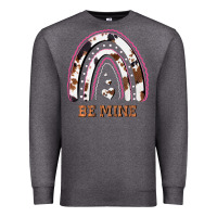 Charcoal Heather Valentines Day Rainbow, Valentines Day Rainbow Cowhide, Premium Sweatshirt - Bettercallsaul