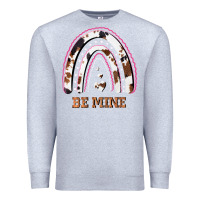 Heather Grey Valentines Day Rainbow, Valentines Day Rainbow Cowhide, Premium Sweatshirt - Bettercallsaul