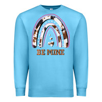 Ocean Blue Valentines Day Rainbow, Valentines Day Rainbow Cowhide, Premium Sweatshirt - Bettercallsaul