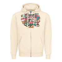 Sandshell coffee teach repeat teacher Zipper Hoodie - NancyCooperArtShop