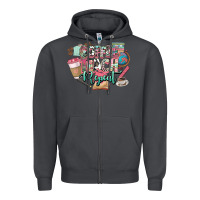 Smoke coffee teach repeat teacher Zipper Hoodie - NancyCooperArtShop