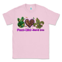 Bubblegum Pink peace love mardi gras Classic Tee - BarkalooDesign