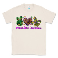 Natural peace love mardi gras Classic Tee - BarkalooDesign