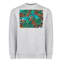 Heather Grey gemstone wood and cowhide background Heavyweight Sweatshirt - Artiststas