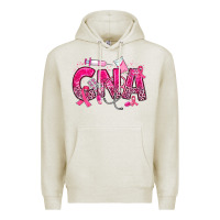 Oatmeal Heather breast cancer cna certified nursing assistant Premium Hoodie - JahusDesignShop