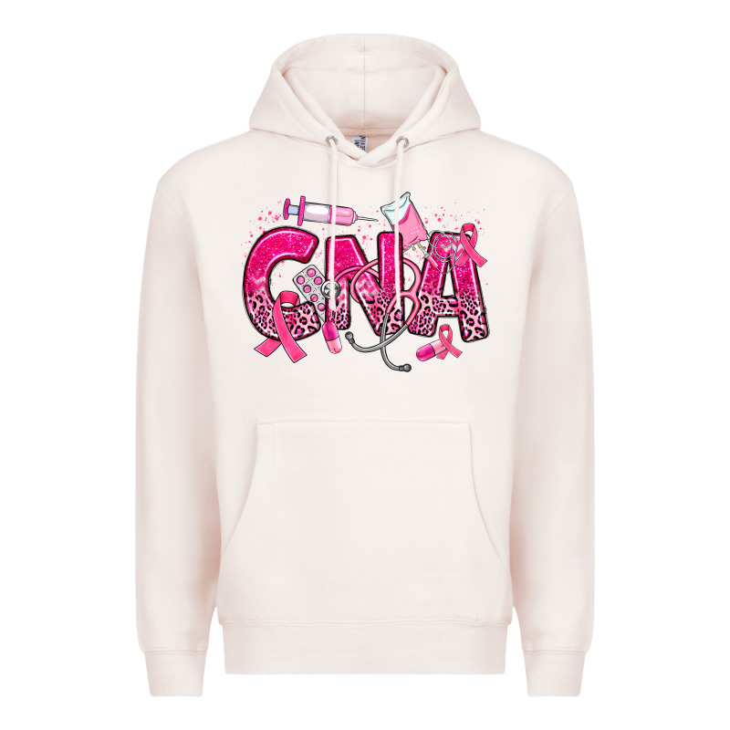 Breast Cancer Cna Certified Nursing Assistant Premium Hoodie by JahusDesignShop | Teevron