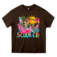 Chocolate Brown sun soaker Heavy Core Tee - texasbilliewilder