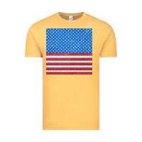 Vintage Mustard Glitter 4th Of July Seamless Pattern Vintage Tee - BundleAndBundleShop