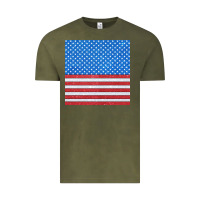 Vintage Olive Glitter 4th Of July Seamless Pattern Vintage Tee - BundleAndBundleShop