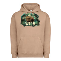 Pigment Burro Stay wild night Grizzly Bear Urban Hoodie - HowdyJamesFarm