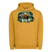 Pigment Peanut Butter Stay wild night Grizzly Bear Urban Hoodie - HowdyJamesFarm