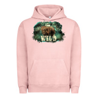 Pigment Salmon Stay wild night Grizzly Bear Urban Hoodie - HowdyJamesFarm