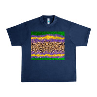Navy mardi gras leopard Urban Heavy Tee - AdoDesignShop