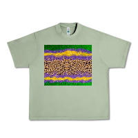 Oil Green mardi gras leopard Urban Heavy Tee - AdoDesignShop