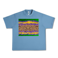 Pebble Blue mardi gras leopard Urban Heavy Tee - AdoDesignShop