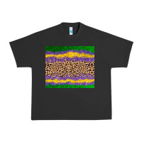 Pigment Black mardi gras leopard Urban Heavy Tee - AdoDesignShop