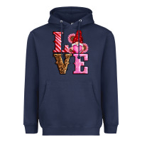 Navy love valentines day gnomes Heavyweight Hoodie - RanaPortraitStore