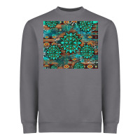 Storm gemstone turquoises aztec leopard cowhide Heavyweight Sweatshirt - Artiststas