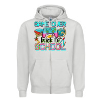 Dove Grey game over back to school Zipper Hoodie - NancyCooperArtShop