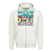 Oatmeal Heather game over back to school Zipper Hoodie - NancyCooperArtShop