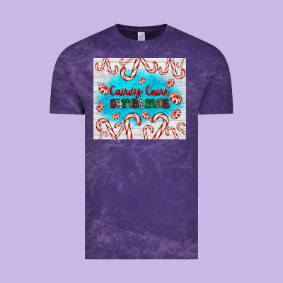 Candy Cane Christmas Vintage Tee Designed By Adodesignshop