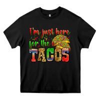 Black i'm just here for the tacos Heavy Core Tee - Zillion Design Studio