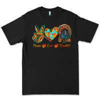 Black peace love thankful Premium Tee - RanaPortraitStore