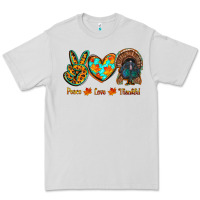 Dove Grey peace love thankful Premium Tee - RanaPortraitStore