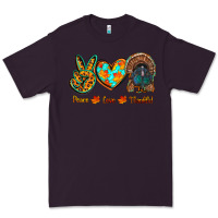Plum peace love thankful Premium Tee - RanaPortraitStore