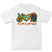 White peace love thankful Premium Tee - RanaPortraitStore