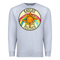 Heather Grey Radiate Positivity Premium Sweatshirt - Bettercallsaul