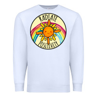 White Radiate Positivity Premium Sweatshirt - Bettercallsaul