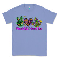 Colony Blue peace love mardi gras Classic Tee - BarkalooDesign