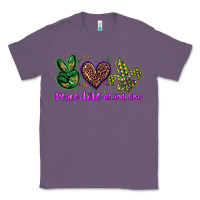 Lavender peace love mardi gras Classic Tee - BarkalooDesign