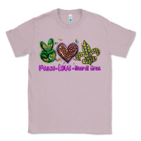 Lilac peace love mardi gras Classic Tee - BarkalooDesign