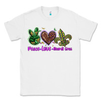 White peace love mardi gras Classic Tee - BarkalooDesign
