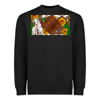 Baby Goats And Sunflower And Cactus With Cowhide License Plate Heavyweight Sweatshirt | Teevron
