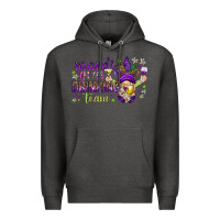 Charcoal Heather Mardi Gras Day Nurse Premium Hoodie - NancyCooperArtShop