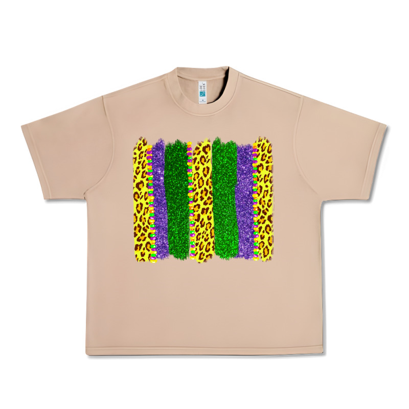 Mardi Gras Leopard Brushstrokes Urban Heavy Tee by AdoDesignShop | Teevron