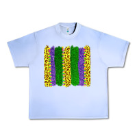 Grape Ice mardi gras leopard brushstrokes Urban Heavy Tee - AdoDesignShop