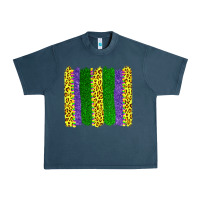Midnight Navy mardi gras leopard brushstrokes Urban Heavy Tee - AdoDesignShop