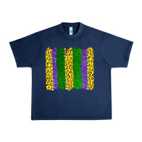 Navy mardi gras leopard brushstrokes Urban Heavy Tee - AdoDesignShop