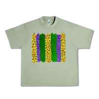 Oil Green mardi gras leopard brushstrokes Urban Heavy Tee - AdoDesignShop
