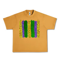 Peanut Butter mardi gras leopard brushstrokes Urban Heavy Tee - AdoDesignShop