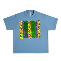 Pebble Blue mardi gras leopard brushstrokes Urban Heavy Tee - AdoDesignShop