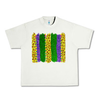 Pistachio mardi gras leopard brushstrokes Urban Heavy Tee - AdoDesignShop