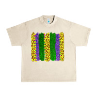 Sandshell mardi gras leopard brushstrokes Urban Heavy Tee - AdoDesignShop