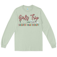 Matcha girls trip cheaper than therapy Long Sleeve Tee - MaliasSmallBusiness